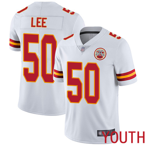 Youth Kansas City Chiefs #50 Lee Darron White Vapor Untouchable Limited Player Nike NFL Jersey->youth nfl jersey->Youth Jersey